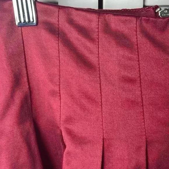 BCBGMaxAzria Pleated A-Line Skirt Size 2 Cranberry - Picture 3 of 8
